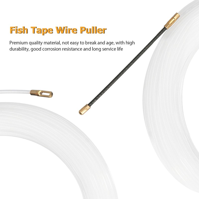 30m Fish Tape Wire Puller Cable Pulling Tool Through Wall