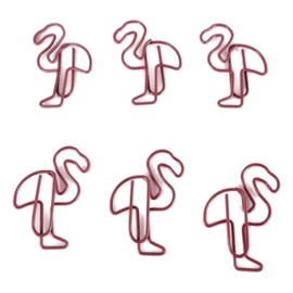 Butler in the Home 100 Count Flamingo Shaped Paper Clips Great for Paper Clip Collectors or Office Gift - Comes in Round Tin with Lid and Gift Box - Pink