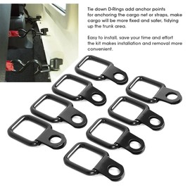 EIMSOAH D‑Ring Anchors, D‑Ring Fastener Anchors D Rings Tie Down Anchors Hooks, 8 pcs Black Aluminum Alloy D Ring Tie Down Anchors for Pickups, Trailers, Truck, Trailer,Boat