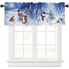 Abaysto Christmas Valance for Windows Christmas Snowman Window Toppers Valances