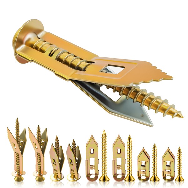 160 Pcs Self Drilling Drywall Anchors with Screws, Includes 80