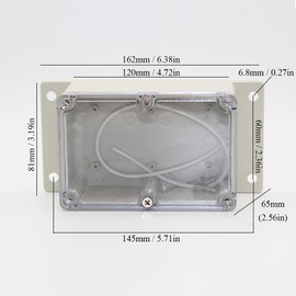 Waterproof Electronic Project Box Enclosure ABS Plastic Cover Cases Grey/Transparent
