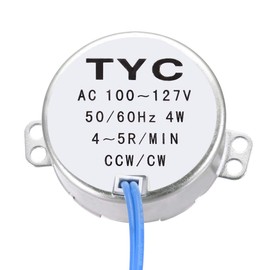 uxcell Synchronous Motor AC 100-127V 4-5RMP 50-60Hz 4W Double Flat Shaft CW/CCW