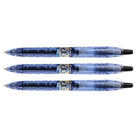 Pilot B2P 0.5mm Gel Ball Pen - 0.3mm Line - Black (Pack of 3)