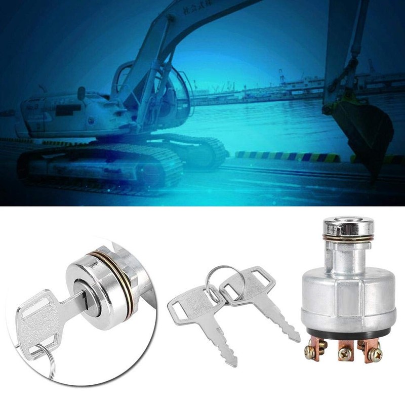 Ignition Switch, Ignition Starter Switch Button with 6 Terminal Wire