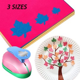 VSREI Snowflake Hole Punch, Motif Punch for Crafts, Scrapbooking, Photos, Greeting Cards, 9/16/25 mm Snowflake Paper Punch (Random Colour)