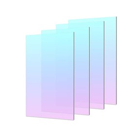 4 Pack Colored Acrylic Sheets Iridescent Plexiglass Sheets Almost 1/8(2.6MM) Translucent Plastic Sheet for Crafts,Signs,Pantings DIY Display Projects7.87x11.87"(20x30CM)