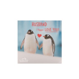 UK Greetings Valentine's Day Card For Husband - Cute Penguin Design