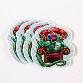 The Spindle Sisters Dragon sticker, Book Dragon Tea Dragon vinyl sticker, fantasy art 3"