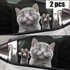 Cat Car Side Window Decal Vinyl Sticker Perforated Funny Car