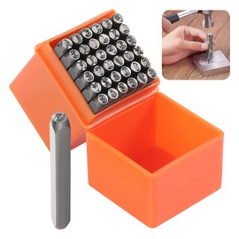 Booramy 37 Piece Letter Set, 3 mm Punch Numbers Alphabet A-Z and Numbers 0-9, & Love Seal Stamp for Stamping Metal Plastic Wood Leather DIY Jewellery Making