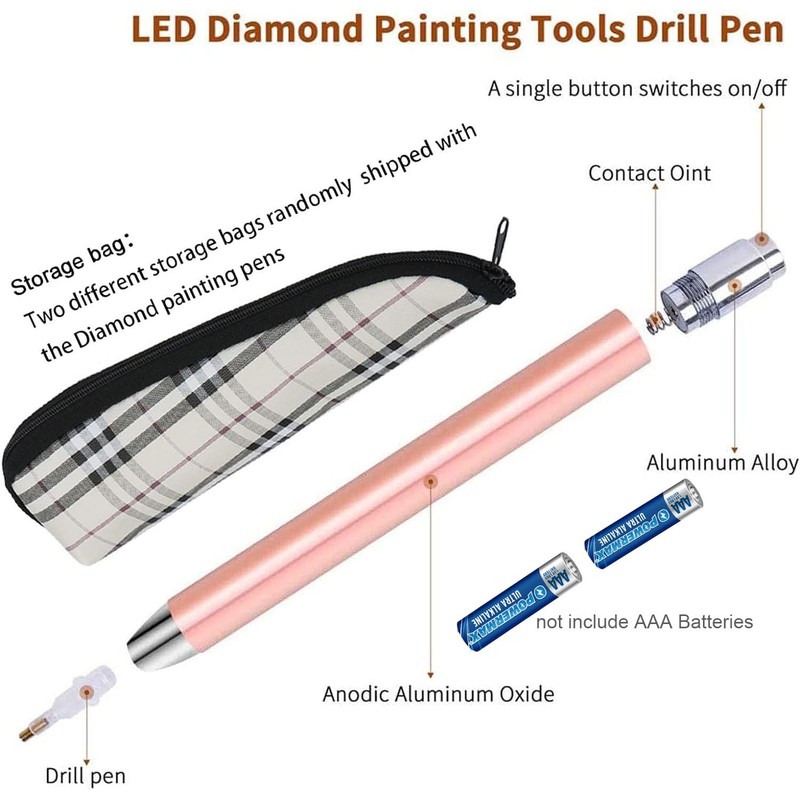 VAVCASE diamond art painting Pen with Light - 3PCS Diamond