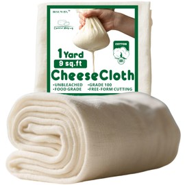 Cheese Cloths 1Yard - XL 36x36 Inch (9 Sq Ft) Organic Cheesecloth for Straining Milk, Juicing, Liquids | 100% Unbleached Cotton, Grade 100 Butter Muslin, The Finest Reusable Food-Grade Cloth