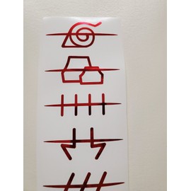 Akatsuki Clan Headband Symbols Holographic Naruto Sticker Vinyl Decal Waterproof