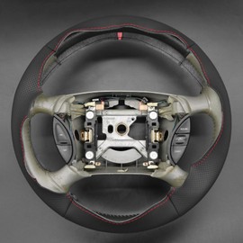 MEWANT for Mustang Steering Wheel Cover 1994-2004 Hand-Stitched Leather Car Steering Wheel Wrap for Ford Mustang Accessories