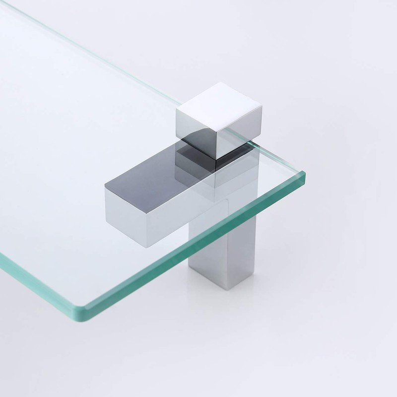 KES Bathroom Tempered Glass Shelf 14" 8MM-Thick Wall Mount Rectangular,