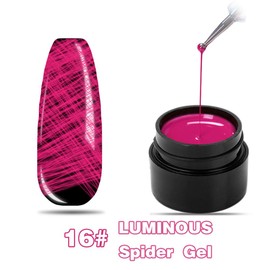JAWSEU Luminous Spider Gel, Nail Art Spider Gel, DIY Design Point, with Gel Paint Design Nail Art Kit, Wire Drawing Nail Gel for Line, for Nail Art, 8 ml