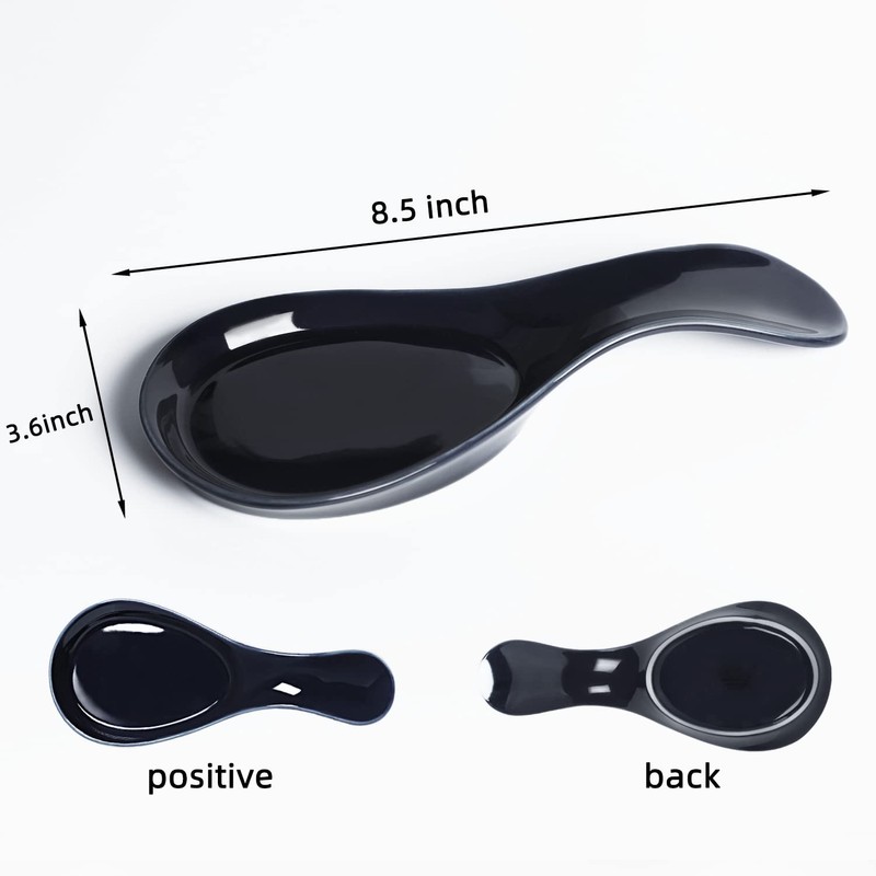 GDCZ Porcelain Spoon Rest - Large Spoon Holder Utensil Rest