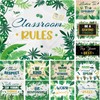 Classroom Rules Posters Motivational Classroom Bulletin Board Eucalyptus Classroom Decorations