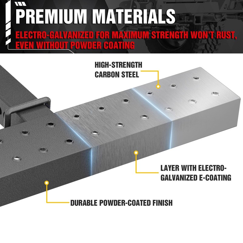 YZONA Universal Hitch Step Trailer for 2" Receivers, 600 lbs