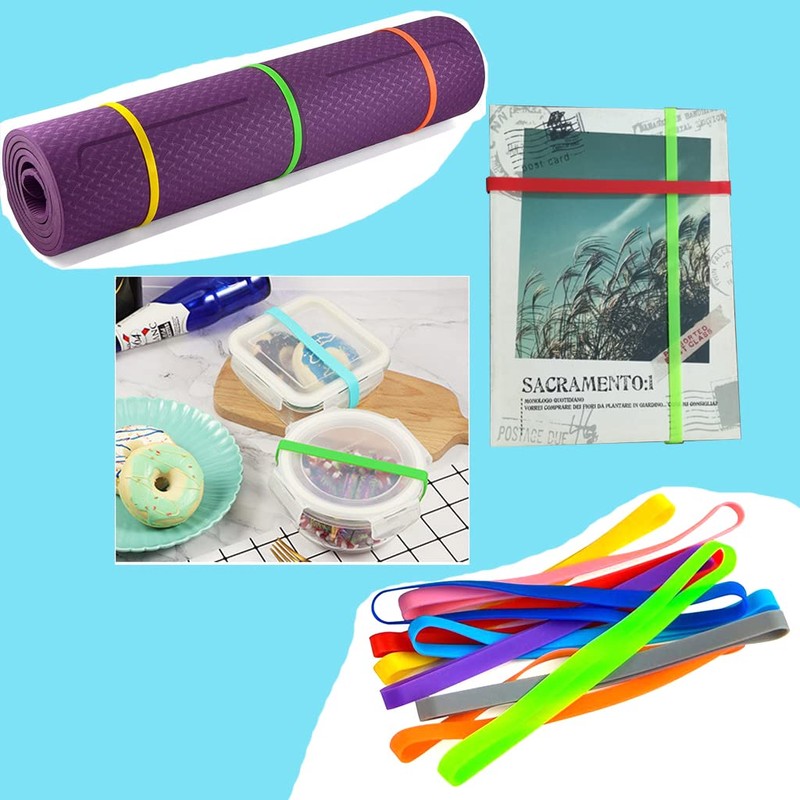 Silicone Rubber Bands 8 Inch Length (0.4" Wide) - Heavy