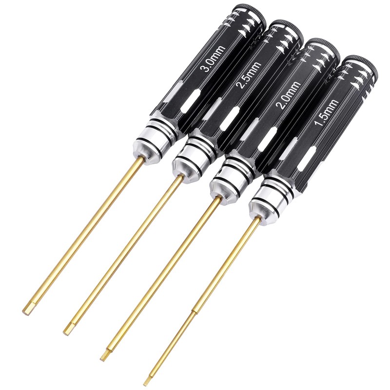 Hobbypark 1.5mm 2.0mm 2.5mm 3.0mm Hex Screw Driver Set Titanium