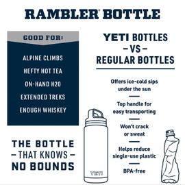 YETI Rambler 64 oz Bottle, Vacuum Insulated, Leakproof, Stainless Steel with Chug Cap, Key Lime