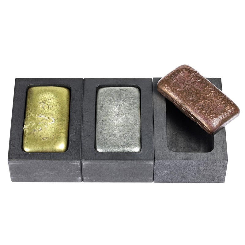 sourcing map Gold Silver Graphite Ingot Mould Crucible for Casting