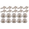 New Marine Loxx Set of 10 Tops + Tapping Screws