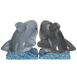 Sharks Ceramic Magnetic Salt and Pepper Shaker Set