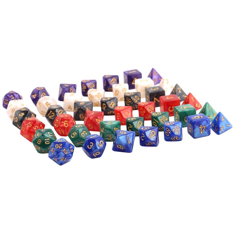 H&S 42pcs DnD Dice 6 Sets Dungeons and Dragons Dice