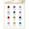 FindChic Sparkling Birthstone Clip On Earrings for Women, Silver Plated