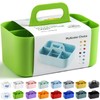 Multiuse Caddy Organizer with Handle - Stackable Plastic Tote Bin