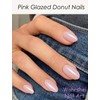 Wahrshei Nagelfolien | 20pcs Nude Pink Pearl Shimmer Nagelfolie Selbstklebend