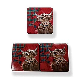 McMoos Tartan Paint Coaster Set -6