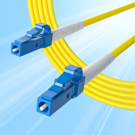 10Gtek LC-LC Simplex Fibre Patch Cord, 9/125μm Single Mode, LSZH, 17 ft/5 m