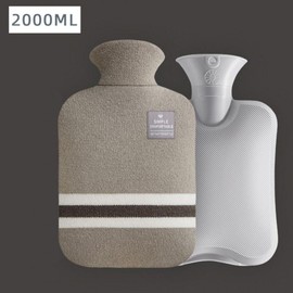 Knit cover thermal water bag Large capacity 2000ml gray