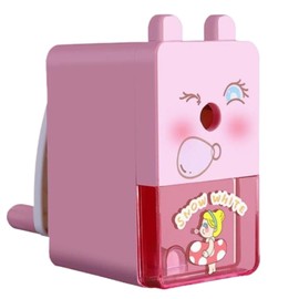 Manual Pencil Sharpener Hand Pencil Sharpener Pencil Sharpener for Standard Pencils,Colored Pencils,and Makeup Pencils,for Classroom,Home,Office Use (BubbleGirl)