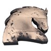 Horse Shape Wooden Crystal Display Shelf Decorative Wooden Crystal Wall