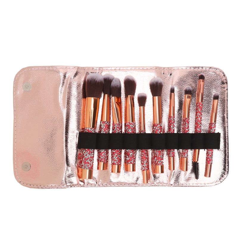 10pcs Makeup Brushes Set Soft Bristles Portable Cosmetics Tool Kits