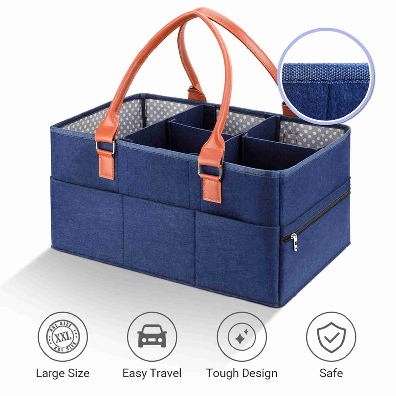 Baby Diaper Caddy Organizer, Large Portable Nappy Storage Basket Personality