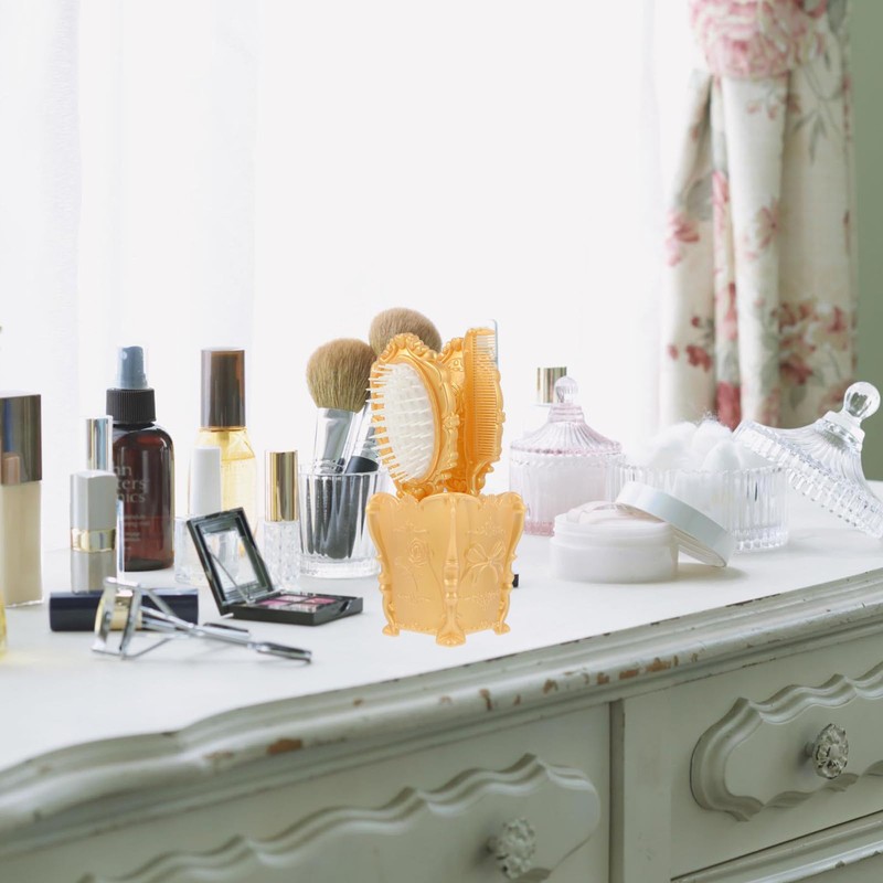 Vanity Set Comb Brush Mirror: Hand Mirror Comb Set Brush,