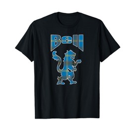 Bell Clan Kilt Tartan Lion Namesake Scottish T-Shirt