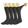 Yomandamor Men's Black Calf Socks, Set of 4, Lightweight, Breathable,