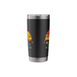 Newport Beach CA Retro Sunset Vintage Style Car Design Stainless Steel Insulated Tumbler