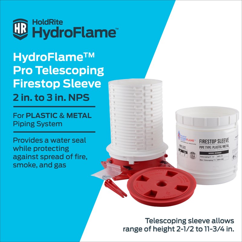 HoldRite HydroFlame 2 Inch to 3 Inch PRO Telescoping Sleeve,