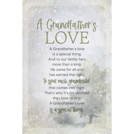 DEXSA A Grandfather's Love Wood Frame Wall Plaque 6"x9" | Made in the USA | Wonderful Gift | Inspirational Sentiment | Metal Hanger and Easel on Back | Self-Standing or Wall Hanging