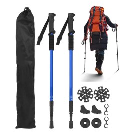 2pcs Bastones De Senderismo Bastón Plegables Trekking