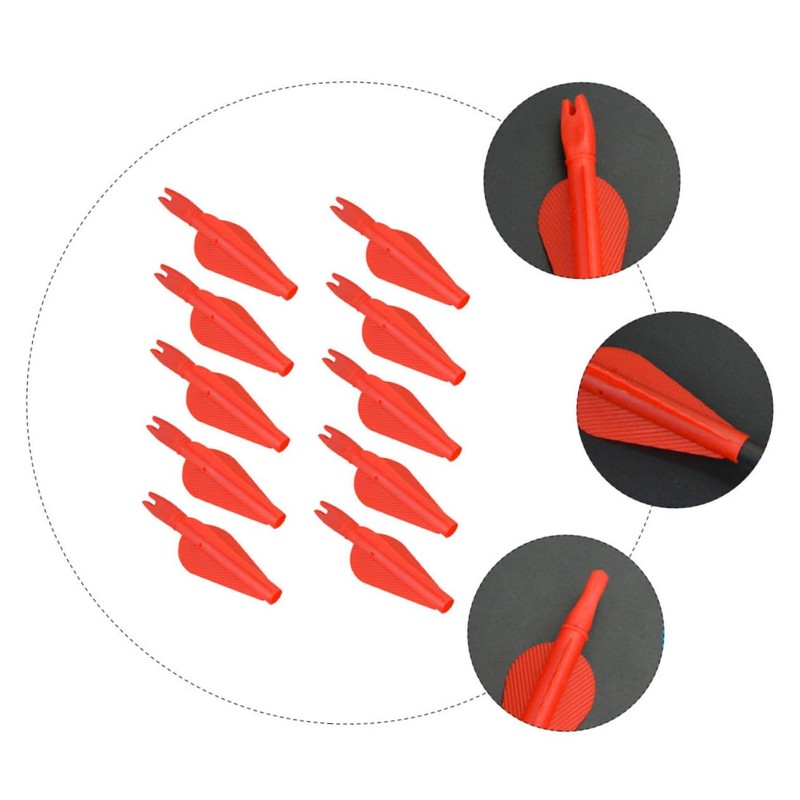 WOONEKY 8mm Plastic Arrow Tails 20 Pcs Integrated Tails Enhance