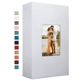 Vienrose Linen Photo Album 420 Pockets for 4x6 Photos Fabric Cover Photo Books Slip-in Picture Albums for Wedding Baby Vacation